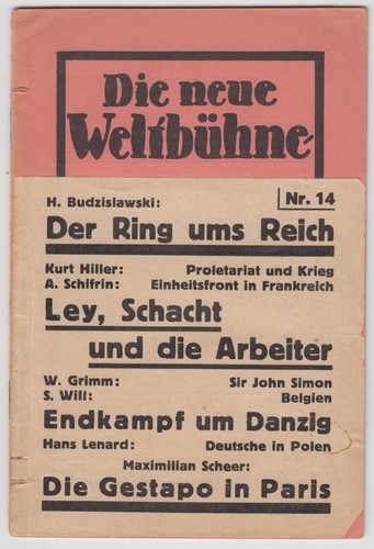 Die neue weltbühne - weltbühne, /