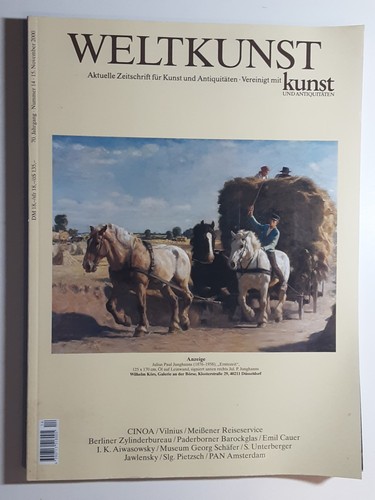 Weltkunst heft lxx - weltkunst,